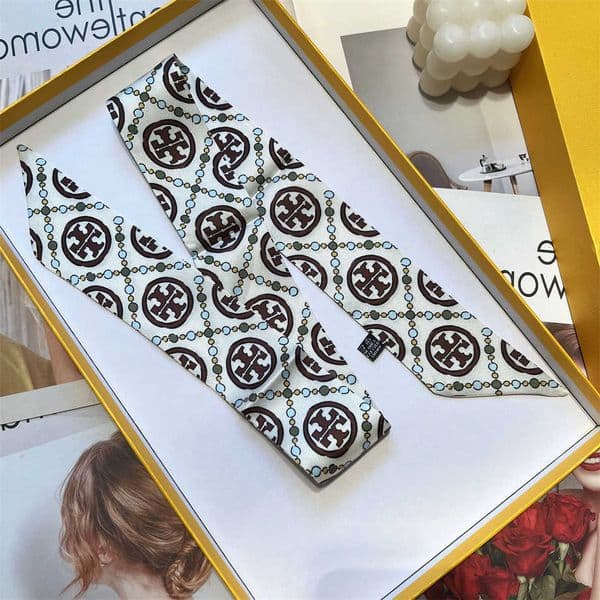 New 590cm Diagonal Silk Scarf Double-layer Twill Silk Retro Womens Versatile Bag Binding Accessories Headband Souvenir Gift S260718