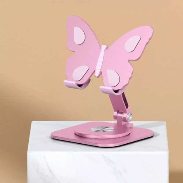 Aluminum Alloy Mobile Phone Holders Butterfly 360 Degree Rotating Desktop Stand Foldable Universal Tablet Stand S2641