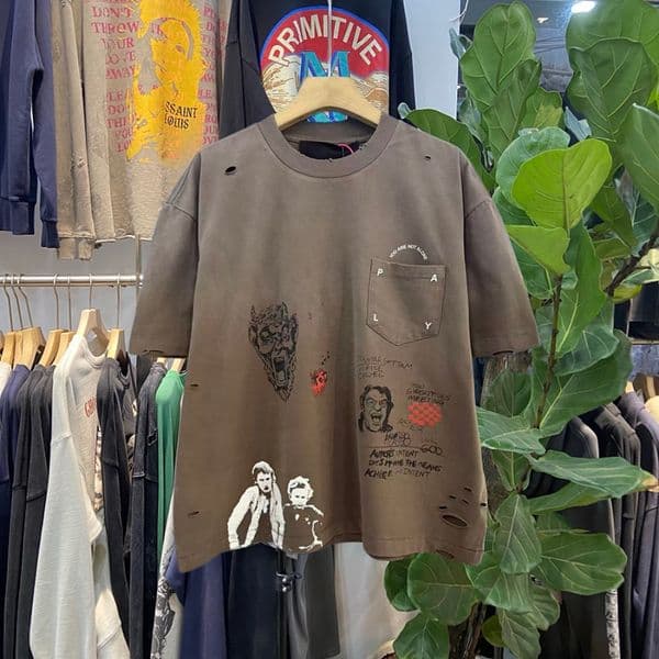 Real Photos Short Slved Round Neck Y2k Tshirt Men Clothing Z260527