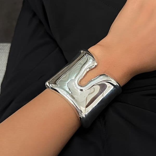 designer BIG Bone Cuff bangle Stainless steel gold plated for women couple style bracelets high quality gift with box for girlfriend 028
