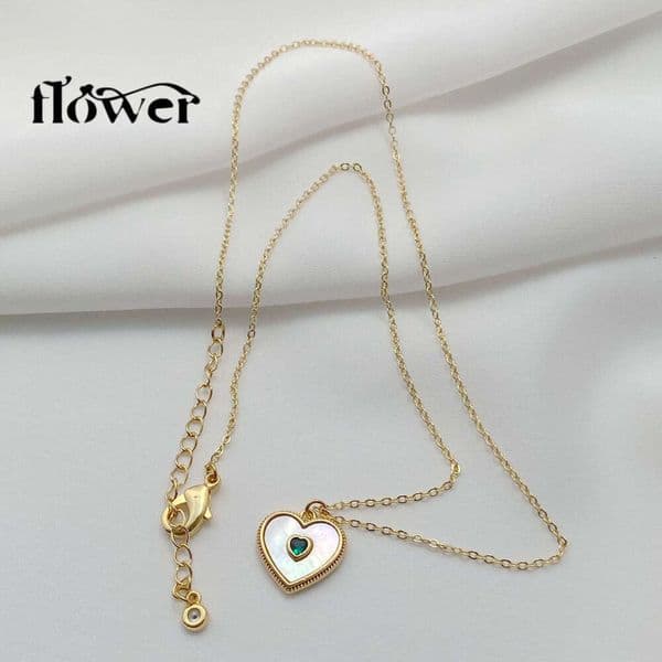 Peach Sweetheart Niche Design European and American Simple Fashion Light Luxury Ins-Style Versatile Exquisite Heart Necklace