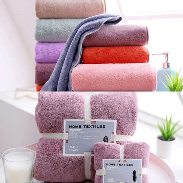 1 Long And Non Fading Ultra Soft Womens Hosuehold Packaged Towel Robe Bathroom Supplies Household Items
