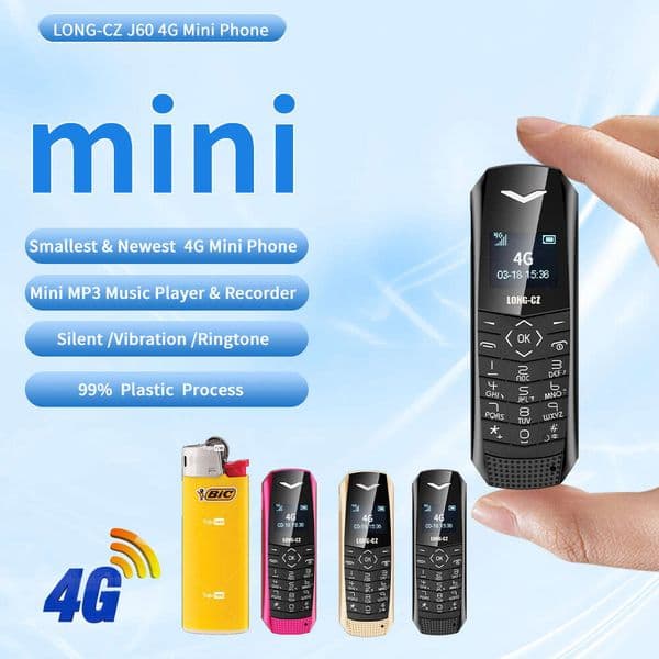 J60 All-Network 4G Mini Ultra Small Pocket-Sized Straight-Key Cross-Border Hot-Selling Backup Phone Multi-Language Technology mobile phone