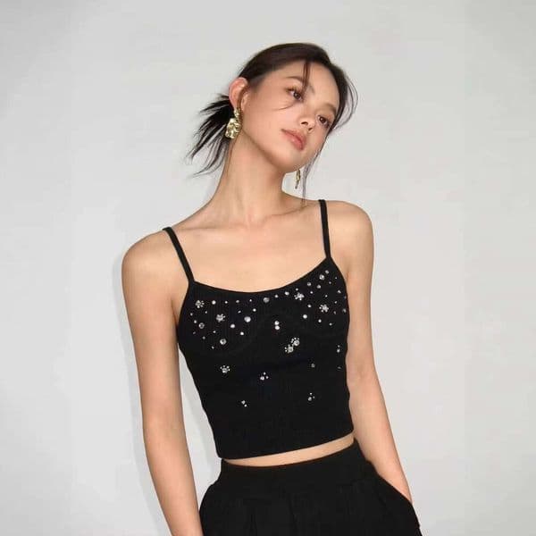 2026 Spring New Designer Fashion Casual A3 Handmade Beaded Hoodie Women's Knitted Top