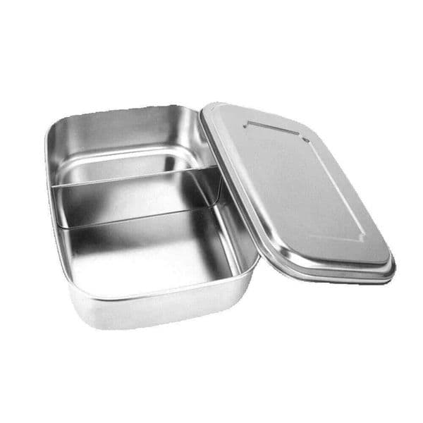 Portable 3 Grid Stainless Steel Box Tableware Food Container Single Layer Student Lunch Boxes Large Capacity Easy Clean C18112301