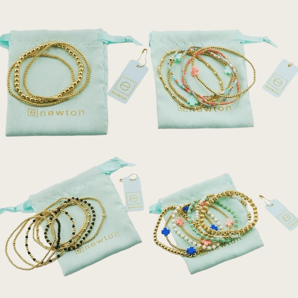 Sparkle Luxe Enewton Bracelet Fresh Bead Bracelet Designer Jewlery For Women Cross Plated Silver Shiny Colorful Plated Gold Plain Gleaming Silver Bracelets go861