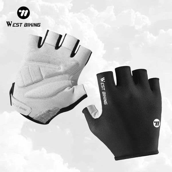 WEST BIKING Summer Half Finger Bike Gloves High Elastic Breathable Cycling Gloves Anti-slip Shock Absorption Sports Gloves H260331