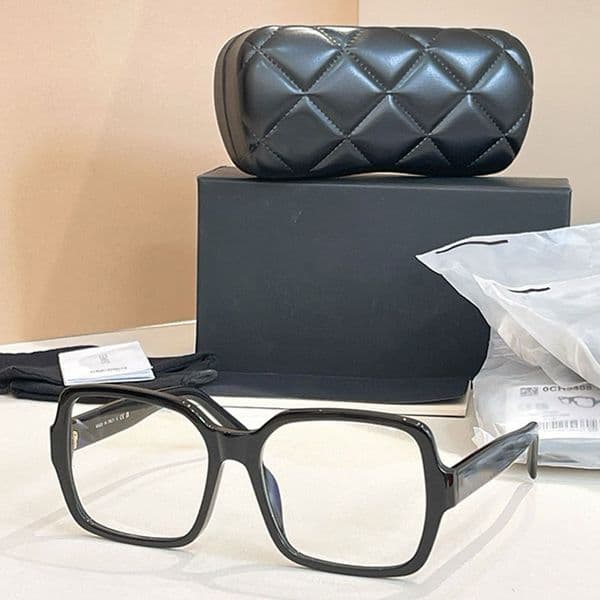 Designer Lady Oval Acetate Square Frame With Metal Logo The Legs Anti Blue Light Reading Lens Outdoor Casual Style 5408