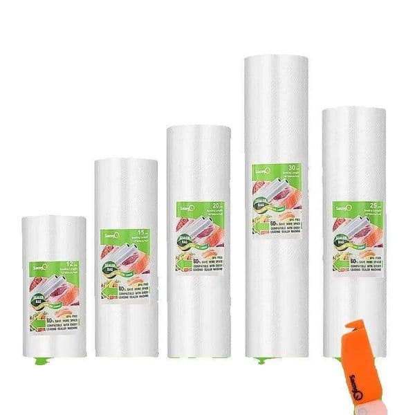 Saengq Sealer Food Fresh Long Keeping 12+15+20+25+30cm*500cm 5 Rolls/lot Bags For Vacuum Packer C19041601