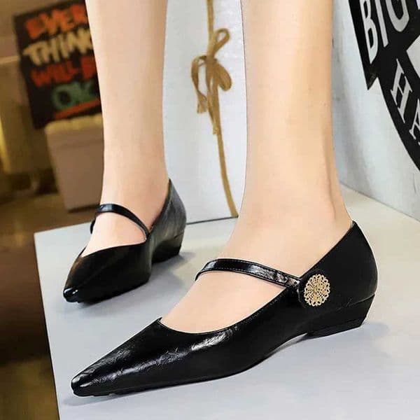 BIGTREE Spring Fashion Elegant Wedges Pumps Gold Silver Pointed Toe Women Heel Mary Jane Party Ladies Shoes X260401