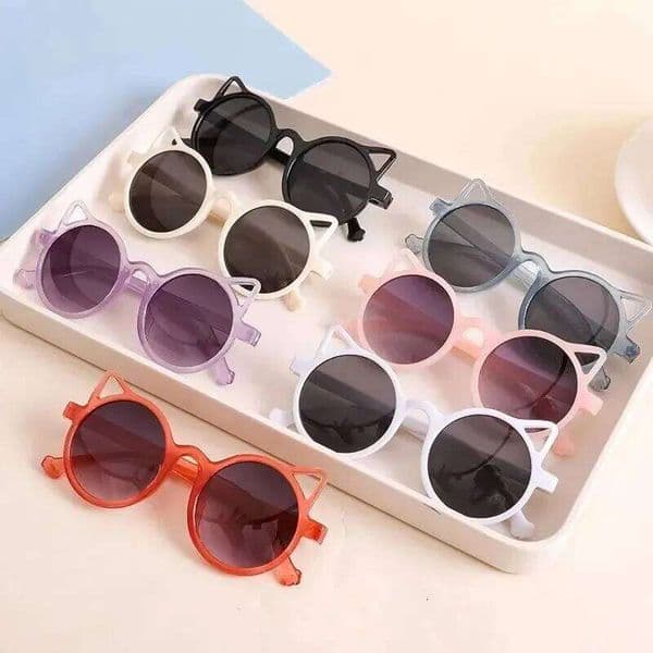 Girls Boys Cute Animal Cartoon Ears Outdoor Sun Children Lovely Vintage Sunglasses Protection Classic Kids S260331