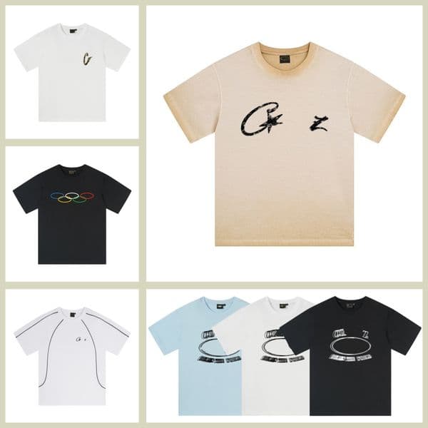 Men T Shirts Designer Trendy Brand Hip Hop Athleisure Cotton Tops Vintage Breathable Loose Short Sleeves Asia Size S-XL