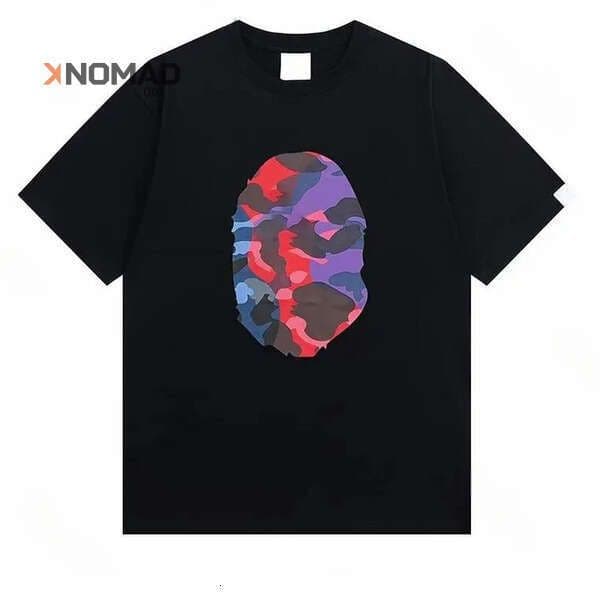 bathing ape T Shirt men women High Quality Cotton Short Sleeve Casual Streetwear Fashion Loose Fit Tops Luxury Sharks Tshirts Clothing Street df8