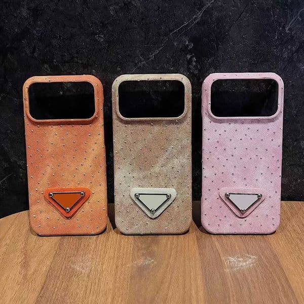 Designer Case diamonds Luxury with for iPhone 16 Pro Max Apple 17 15 14 13 Cell Phone Cases Leather Mobile Cover