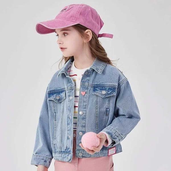 Spring and Autumn Girls Denim Jacket New Style Childrens Western and Casual Jeans Kids Coat 4 6 8 10 12 YearsT260401