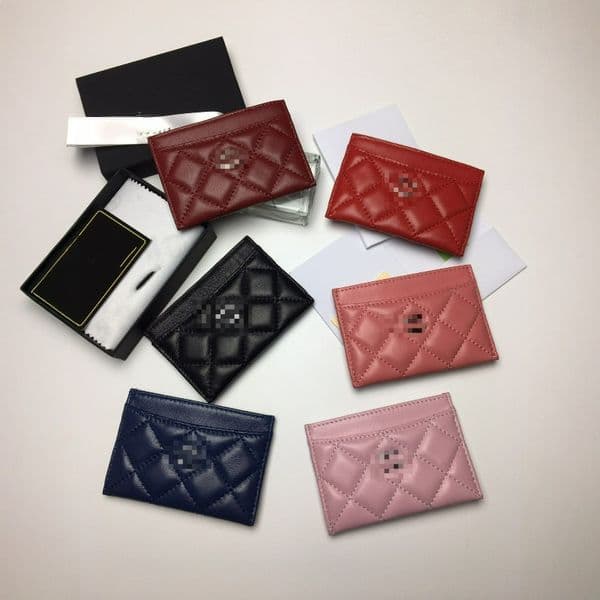 New Classic Genuine Leather Diamond-shaped Ultra-thin Card Bag