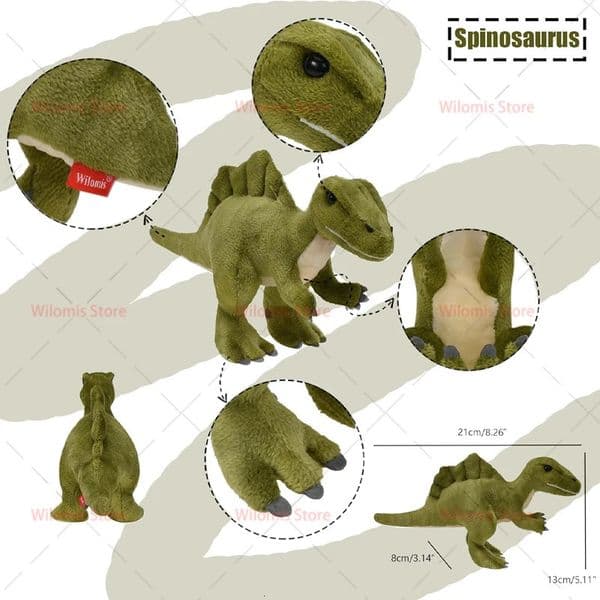 Simulation Dinosaur Plush Toy Baby Dinosaur Stuffed Animal Spinosaurus Tyrannosaurus Dilophosaurus Soft Doll Childrens Gift 260331