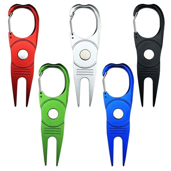 Golf portable aluminum putting club with creative snap-on hook, magnetic suction golf club, grass repairer for putting green