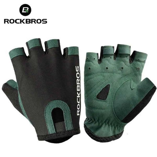 ROCKBROS New Road Bike MTB Gloves Microfiber Wear Resistant Gym Training Fingerless Glove Half Finger Bicycle Cycling Equipment H260331