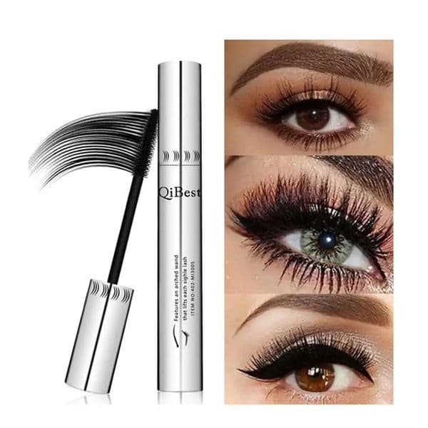 QI Black Mascara Eyelashes Mascara 4D Silky Eyelashes Lengthening Eyelashes Makeup Waterproof Mascara Volume Eye Cosmetics 260331