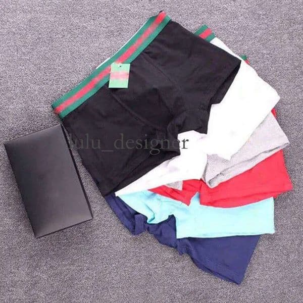 Mens Designer Boxers Underwear Men Cotton Boxer Under Wear Four Underpants Flat Cornered Shorts underpants
