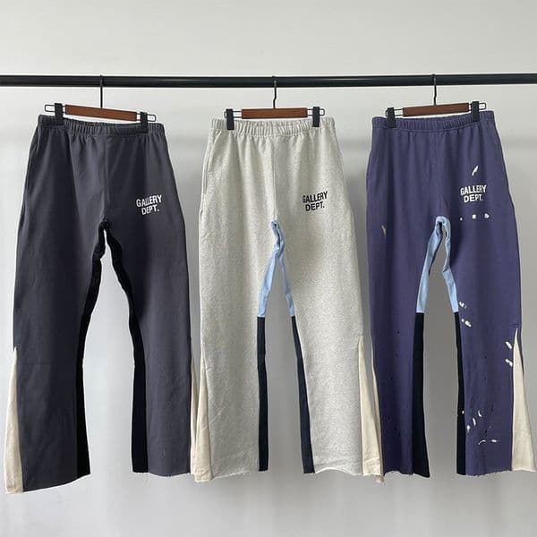 Men Baggy Flare Sweatpants Casual Streetwear Vintage Y2k Hip Hop Distressed Paint Splatter Loose Fit Comfortable Fashion Cotton Drawstring Mens Joggers Pants