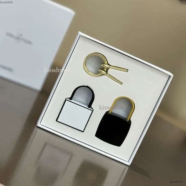 Pendant Valentine's Day Lock Key Metal Set Box Bag Charm Exquisite Pendant Jewelry Perfect Souvenir Companion Gift-A