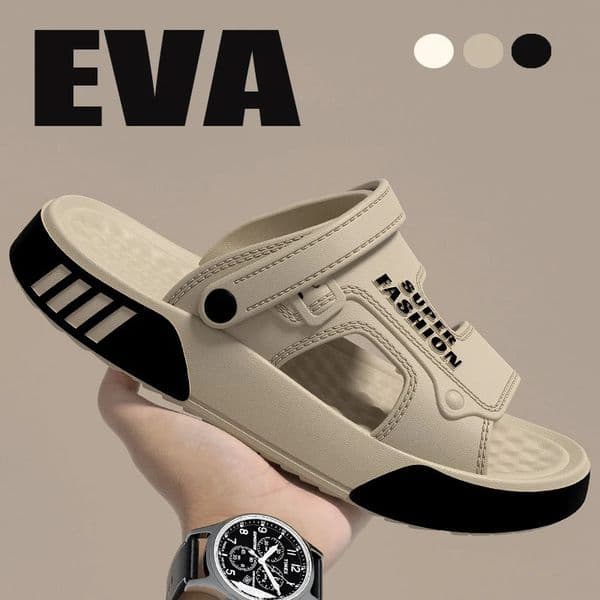 Men Slippers Summer EVA Soft-soled Platform Slides Sandals Indoor Outdoor Walking Beach Shoes Flip Flops Mens Home Shoes 260330BJ
