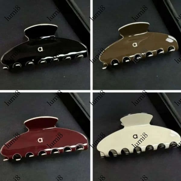 Women's Designer Sporty Letter American Style Shark High-Quality Acetate Fiber Clips Simple Hair Accessory Gifts