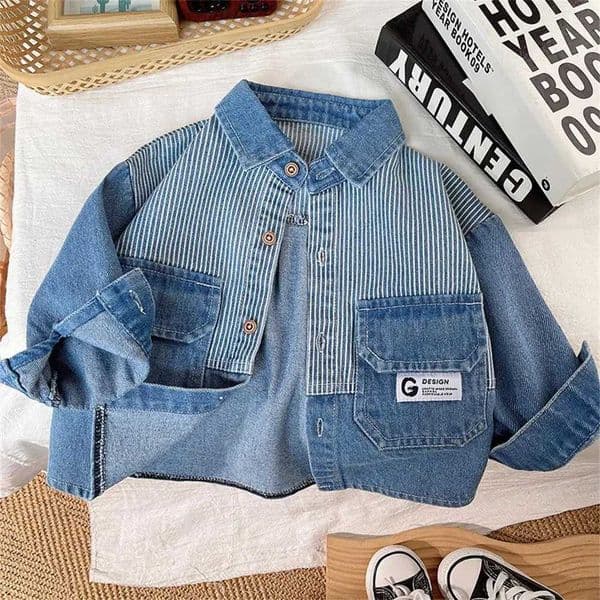 Childrens Coat Boys Girls Denim Jacket Spring Fall Versatile Casual Coat Trendy Fashion Jacket Outdoor Clothes For ChildrenT260401
