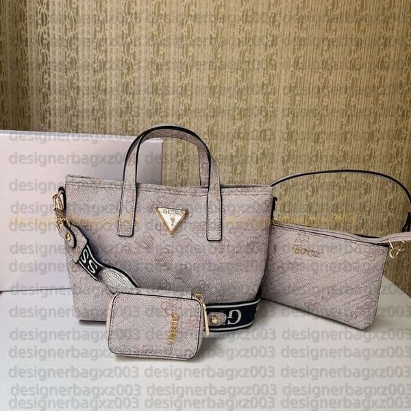 Guessbag Designer Bag Guesse Shoulder Bag Luxury Bag American And European Small Three Pocket Tote Bag Fashionable Printed Shoulder Simple Womens Crossbody