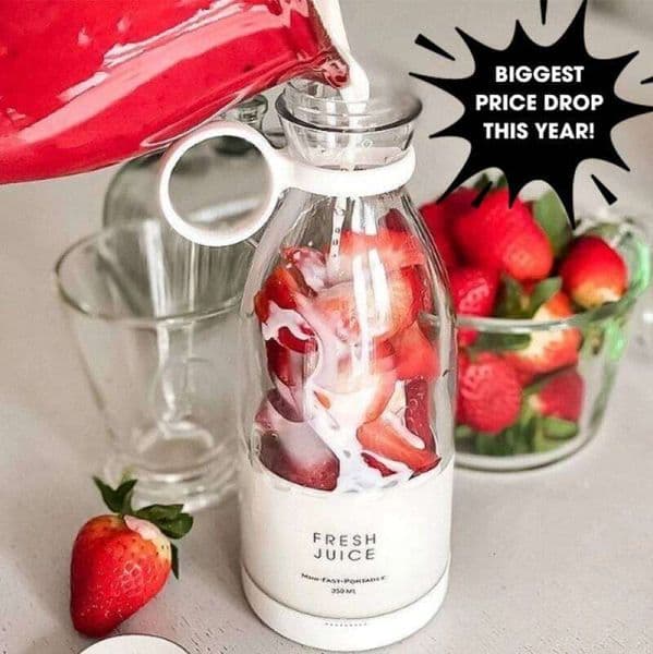 Mini Fast Juice Juicer Fresh Fruits Mixer Smoothie Bottle Handheld 6-blade USB Rechargeable Multifunctional Fruit Blender 26H0401