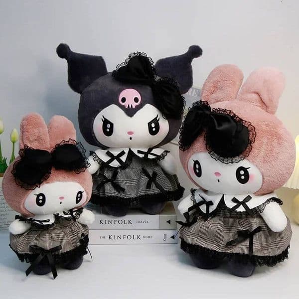 Kuromi My Melody Lolita Gothic Plush Toy Cartoon Soft Filled Doll Plushie Pillow Room Decoration Children Birthday Gift