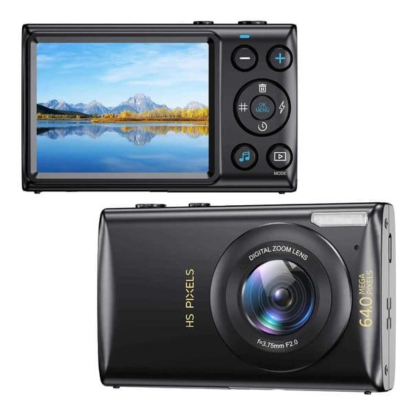 4K Digital Cameras for Photography 64MP Autofocus Anti-Shake Vlogging Children Video Camera 18X Digital Zoom Compact CamerasT260401
