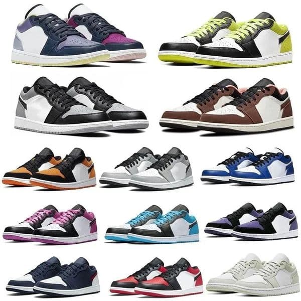 Mens womens 1 1S basketball shoes Designer running shoes for men 1s lows Reverse Dark Mocha Black Phantom Concord Olive UNC outdoor sports sneakers