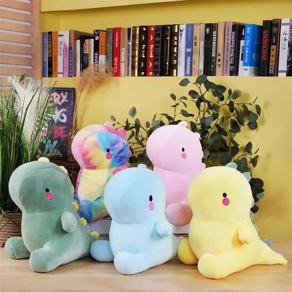 2560cm Ultra Soft Dinosaur Plush Toy Down Cotton Kawaii Dino Plushie Peluche Pink Blue Green Party Animal Prop Decor Gift 260331