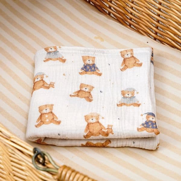 HappyFlute 80x80cm Muslin Soft CottonCashmere Blend 2Layer Comfortable HighQuality Print Infant 260321