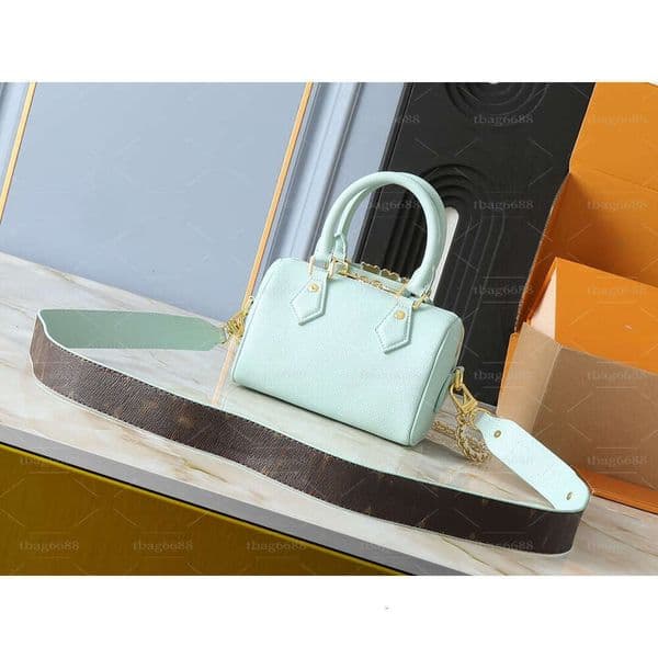 New brown women's handbag luxury designer bag Nono leather handbag high-end crossbody bag mini soft women's limited edition light green handbag dumpling bag