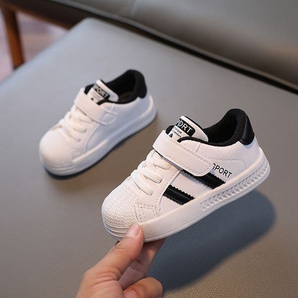 Kids Hook Loop Running Shoes Breathable Mesh Breathable Mesh Non-slip Soft Sole Athletic Sneakers for Boys Girls Daily Wear Free shipping
