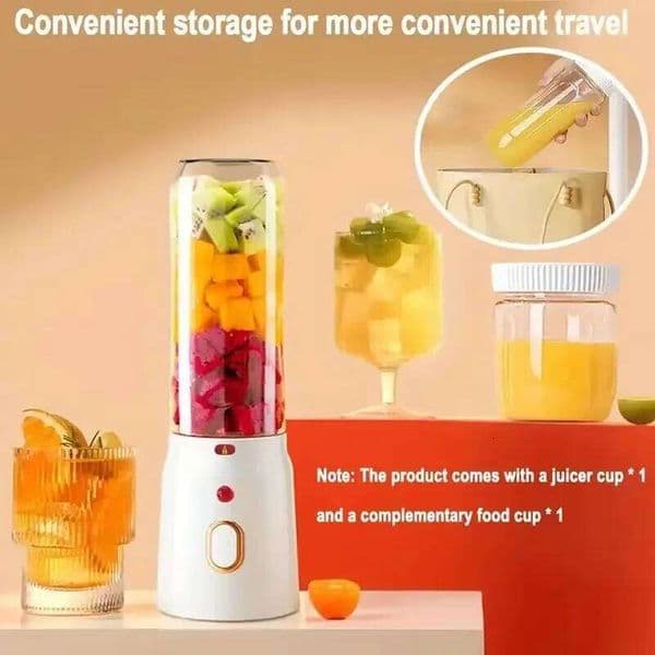 450ML Portable Electric Blender 40W USB Rechargeable Cordless High Powerful Juicer Cup For Smoothie Milkshake Juice Food 26H0401