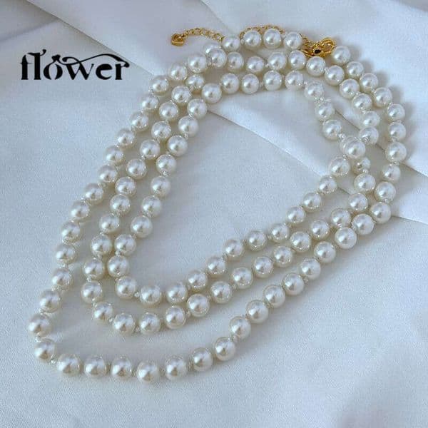 2023 new elegant and luxurious ladylike long layered sweater chain necklace with unique design