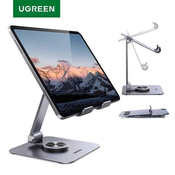 UGREEN Tablet Phone Stand For iPad Pro Xiaomi Tablet Support 360Rotatable Aluminum iPad Stand Laptop Stand Tablet Holder S2641