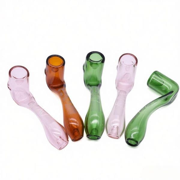 Wholesale Colorful Portable Labs Heady Glass sherlock hand pipe smoking tobacco SPOON Pipes High quality Handmade