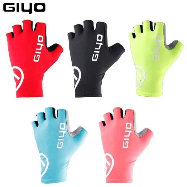 Giyo Breaking Wind Cycling Half Finger Gloves Anti-slip Bicycle Mittens Racing Road Bike Glove MTB Biciclet Guantes Ciclismo H260331