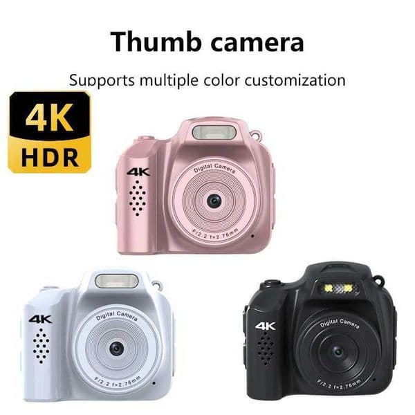 Mini Keychain Camera 4K Digital Tiny Camera Fun Pocket-Sized Gadget for Kids Adults Collectible Gift for Travel BirthdaysT260401
