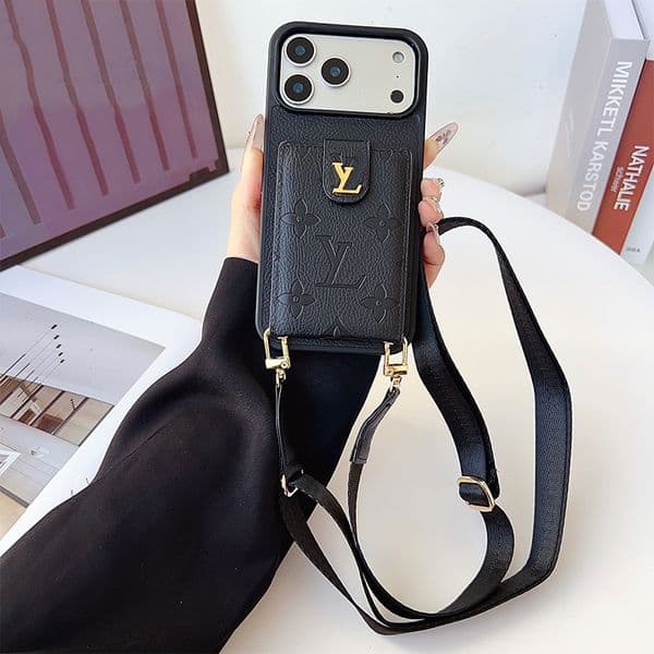 17 Phone Case solid color Women Crossbody Bag Designer Phone Case For IPhone 17 16 15 14 12 13 Pro max Wallet Card holder Cases Repo Leather Phone Cover