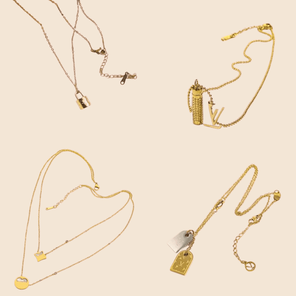 Designer Necklace Classical Plated Gold Pendant Necklace Fashion Luxury Jewelry Women Trendy Elegant Craft Diamond Necklaces Retro Shiny Slim Delicate hg864
