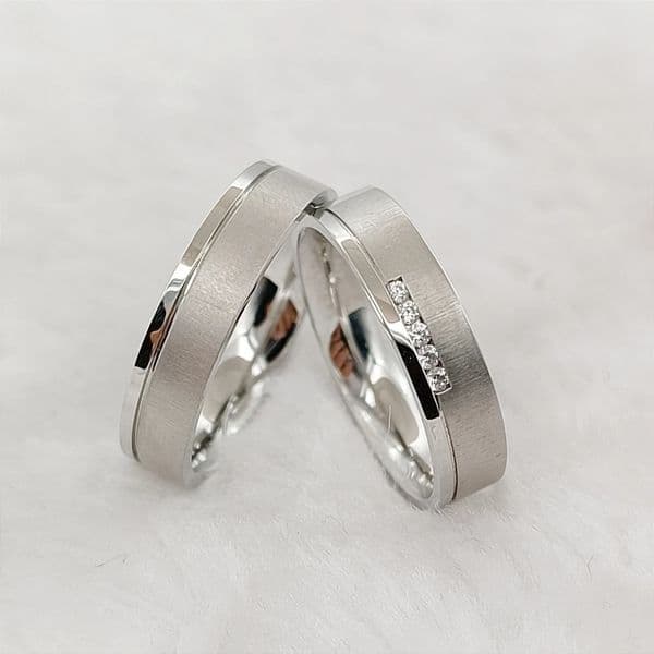 Ladies and Gents Alliance Engagement Wedding Rings Men Women Couples Bridal Set Hypoallergenic Stainless Steel Jewelry 260331
