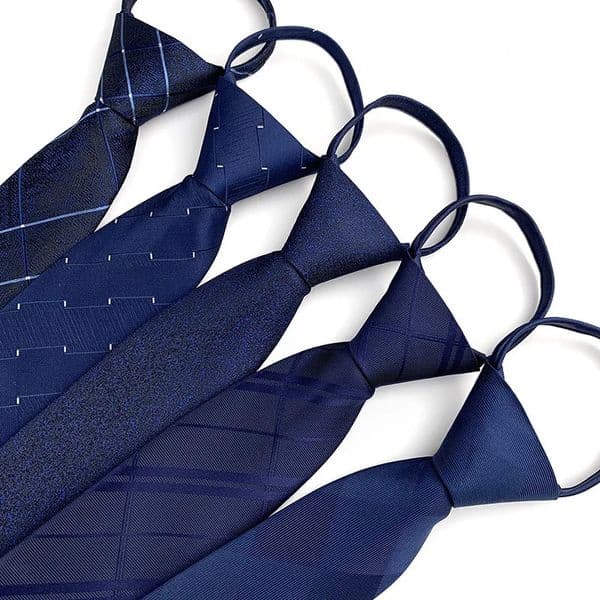 Zipper Tie Mens Necktie Lazy Pre-tied Ties Striped 7cm Neck Tie Zipper Necktie For Men Women Bridegroom Wedding Wholesale 260331