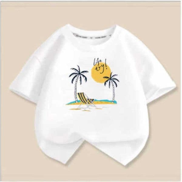 T-shirts Pure cotton Class A summer childrens comfortable breathable thin cool trendy unisex t-shirt L260514QD07